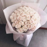 Bouquet of 51 white roses